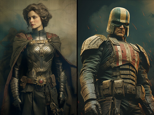 SuperWoman & Judge Dredd in 1925
