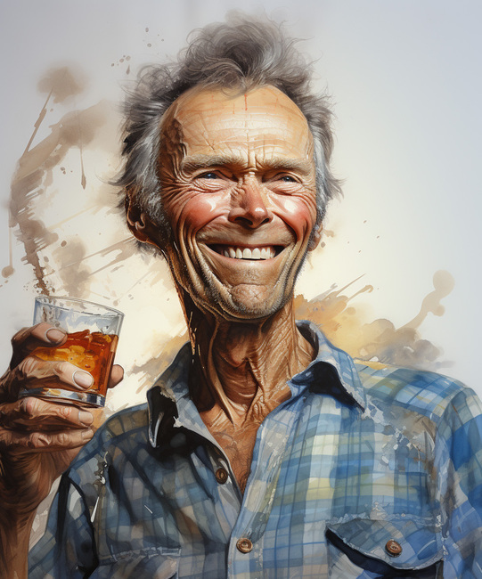 Clint Eastwood caricature