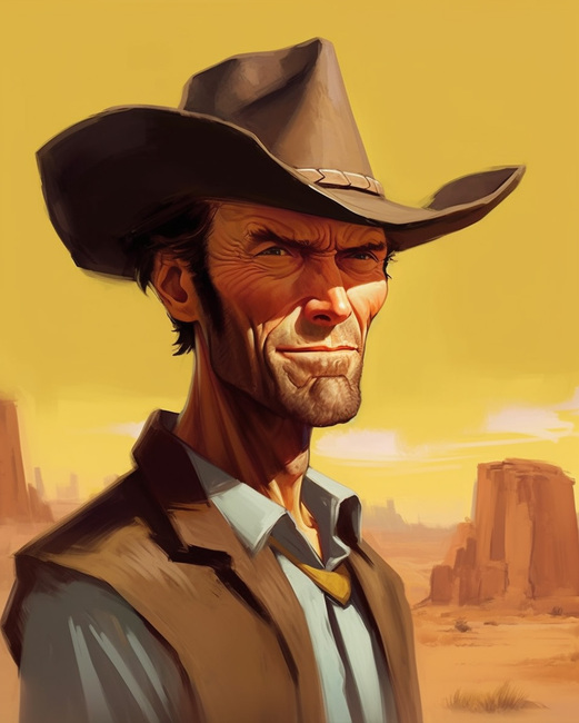 Clint Eastwood caricature